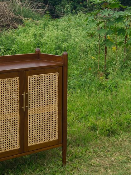 A detailed look at the Ballygunge Console Series, showcasing the fine craftsmanship, brass hardware, and versatile configurations we can create for bespoke storage units like credenzas, TV consoles, and sideboards.