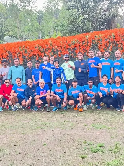 Our team is a family. This is a shot of our running group after a tough but rewarding Thursday morning workout in Lodhi Garden. We believe in pushing each other and celebrating our collective effort, creating a strong community of runners.
