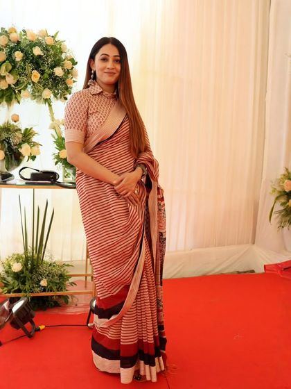 A formal look for the inaugural ceremony of Yatharth Super Speciality Hospital in Delhi. I understand the importance of dressing appropriately for every occasion, from a power suit to an elegant saree.