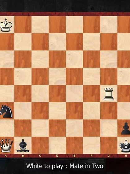 An endgame puzzle where White can deliver checkmate in two moves. What is the solution?