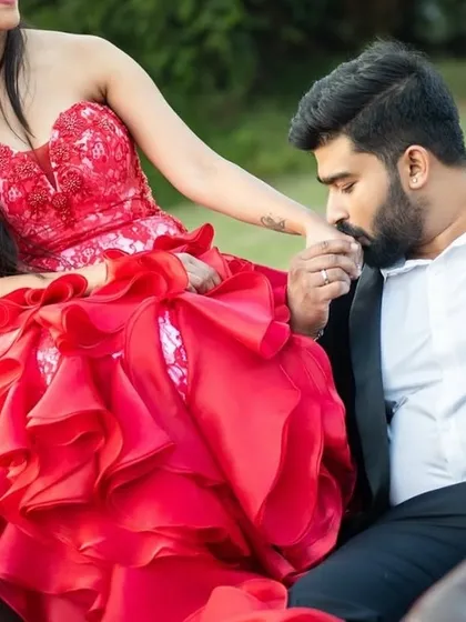 Further images showcasing my collection of modern gowns and lehengas. These photos provide different angles and details of each unique design, from romantic pre wedding shoots to elegant reception looks.