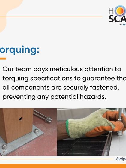 Our team pays meticulous attention to torquing specifications to guarantee that all components are securely fastened, preventing any potential hazards and ensuring the structural integrity of the installation.