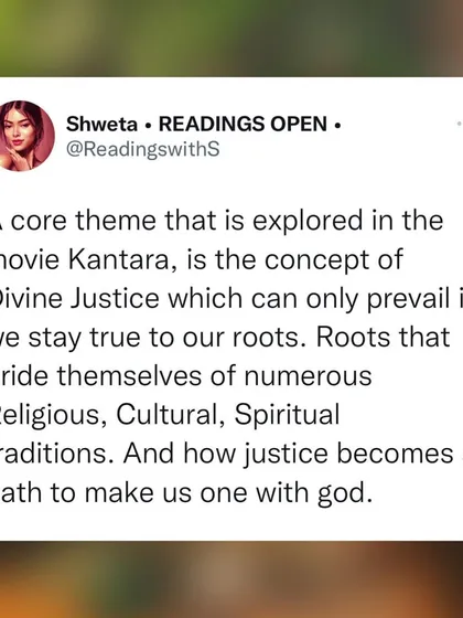 The lore in the movie Kantara is incredible. It captures the element of Dharma and divine justice, reminding us that when all else fails, faith in our roots keeps us alive. The penance of deep devotion will never go unnoticed.