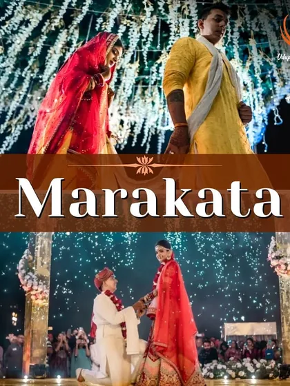 A collage of vibrant wedding moments captured at our Marakata venue. The expansive space allows for grand, dramatic celebrations under the open sky or within beautifully decorated tents.