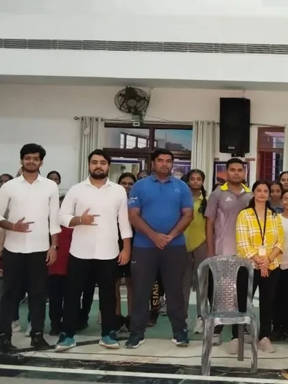 A group photo of our students with visiting coaches and guests. We often host workshops and sessions to give our fencers exposure to different perspectives and expertise.
