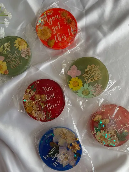 Art you can stick to. My handmade resin fridge magnets are on sale and won't be coming back.