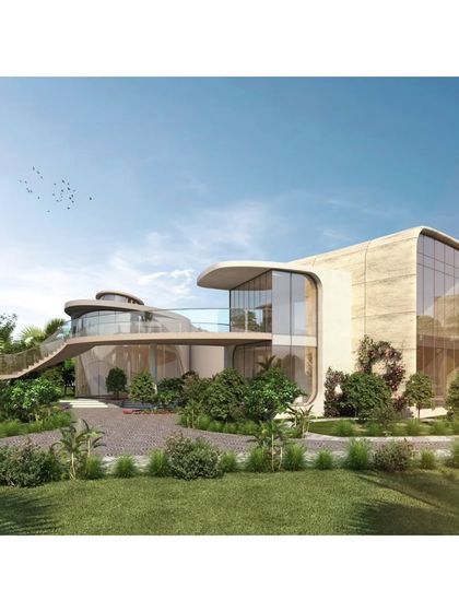 Another view of the Cipla Museum, showcasing its sculptural form nestled within a lush green landscape. This project is a testament to how architecture can create powerful, experiential civic spaces.