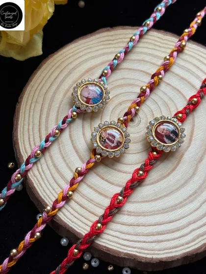 Make it truly personal with my custom photo rakhis. I can embed a cherished memory into a beautiful, handcrafted thread, creating a keepsake that your brother will treasure long after the festival.