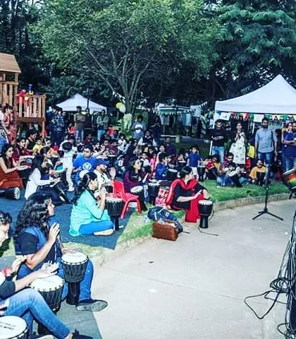 Events can also be about unique cultural experiences. I organized this interactive drum circle performance by Drums India for a school launch, creating a vibrant, community-focused atmosphere for all the families attending.