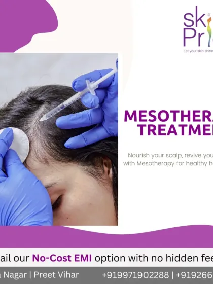 Mesotherapy is a treatment that delivers essential vitamins and nutrients directly to your scalp. This procedure nourishes the scalp and revives the roots, promoting healthy and strong hair growth.