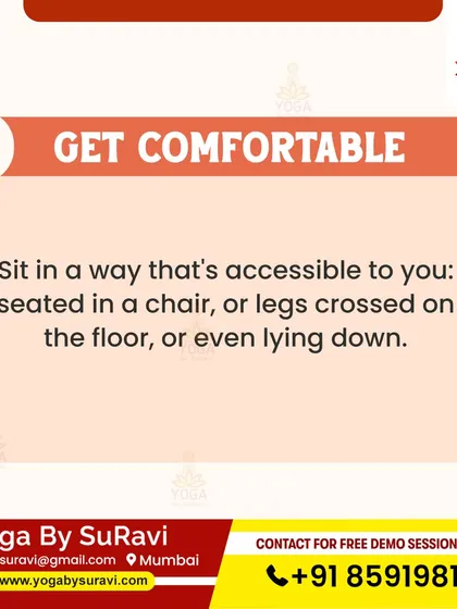 Our simple guide to meditation starts with the first step: getting comfortable. You can sit in a chair, on the floor, or even lie down.