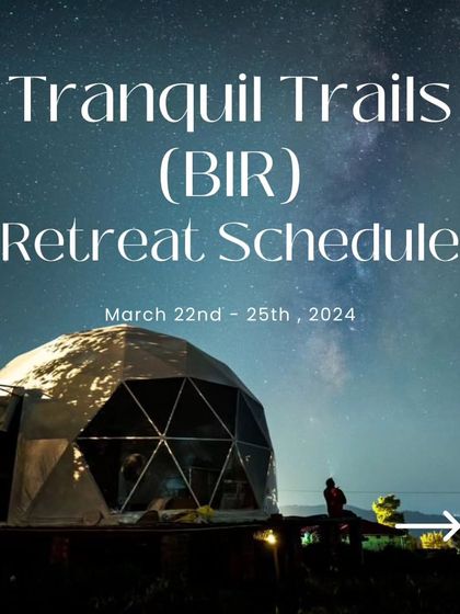Here is the full schedule for our "Tranquil Trails" retreat in Bir. Join us for an unforgettable journey filled with yoga, nature walks, stargazing, and moments of serenity.