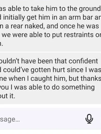 A duplicate of the student's explanation, emphasizing the confidence and ability he gained from his training at Reign MMA.