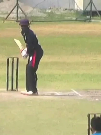 Utkarsh Srivastava in action during his match-winning innings. His technique and composure under pressure are a result of rigorous training and dedication.