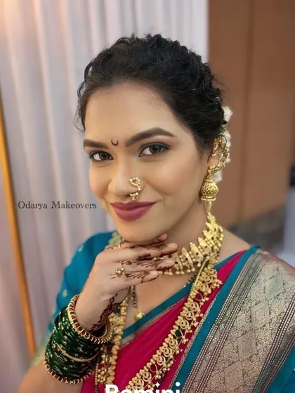 A happy and confident bride. My goal is to make every client feel comfortable and beautiful in their own skin, especially on such an important day.