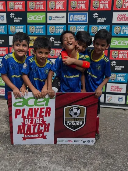 Pure joy from our U7s after being recognized as Player of the Match. The future is bright.