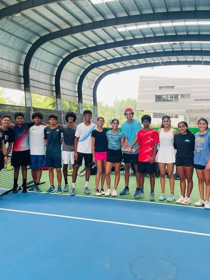 A group photo of our players and coaches, capturing the spirit of our academy team.