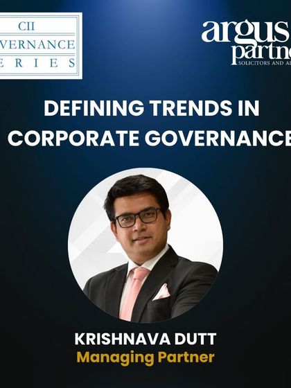 Announcement for my speaking engagement at the CII Governance Series on "Defining Trends in Corporate Governance."
