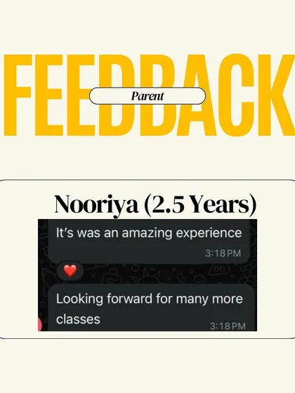 "An amazing experience." We are so glad Nooriya enjoyed her time with us and we look forward to many more classes filled with fun and learning.
