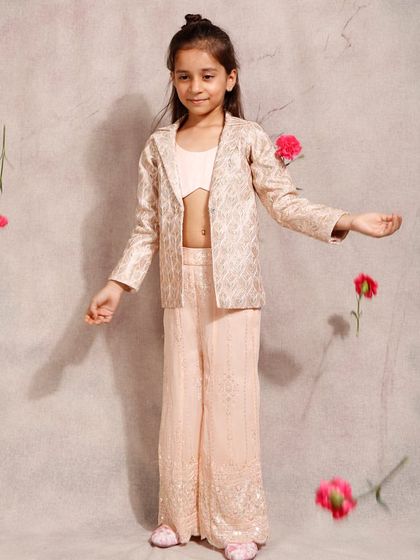 The same three piece set, showing how it can be styled for a sophisticated and modern ethnic look.