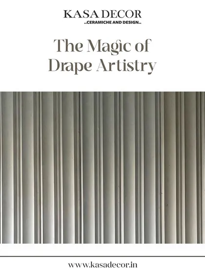A close-up showcasing the magic of our 'Drape' artistry. These concrete panels are designed to mimic the soft folds of fabric, bringing a unique and unexpected texture to interior walls.