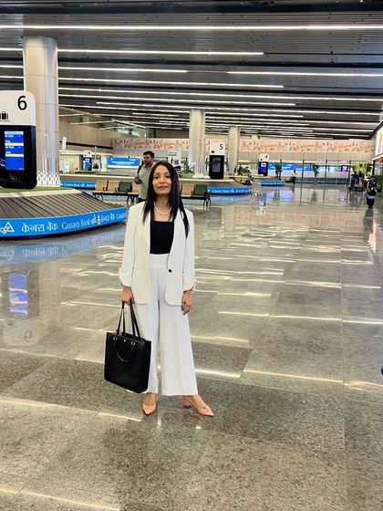 At the airport after a whirlwind trip to Lucknow. Juggling work in multiple locations is the reality of my practice, but technology makes it possible to stay on top of every case.