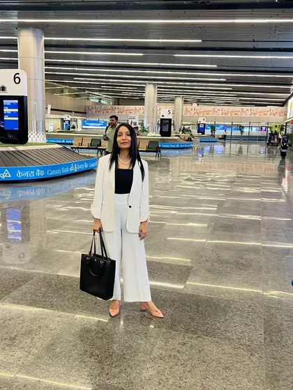 At the airport after a whirlwind trip to Lucknow. Juggling work in multiple locations is the reality of my practice, but technology makes it possible to stay on top of every case.