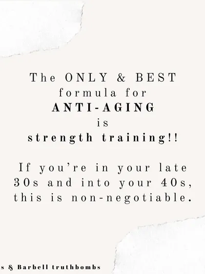 Strength training is the best anti-aging formula, and it's non-negotiable for women in their late 30s and 40s. This graphic breaks down the benefits for muscle growth, bone density, and hormone balance during perimenopause.