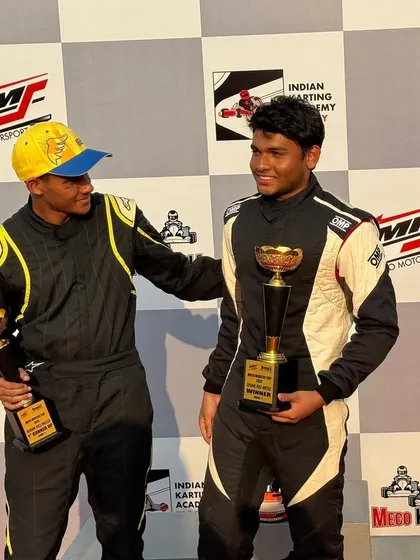 Our drivers celebrating their win at the Meritus Cup.