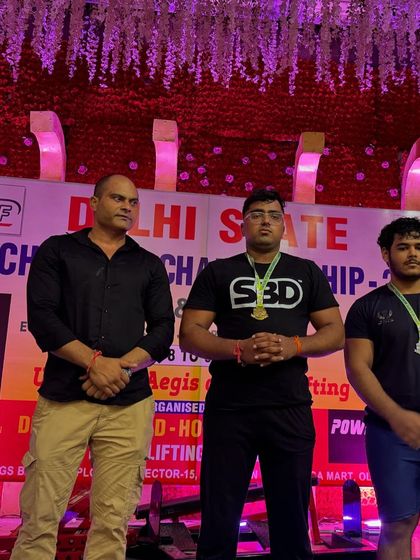 With my student after he became the strongest bench presser in the Sub Junior category at the Delhi State Classic Bench Press Championship 2024, lifting more than the national record.