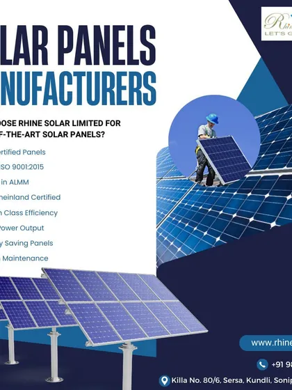 This image showcases the features of my state-of-the-art solar panels, which are BIS and IEC certified, listed in ALMM, and TÜV Rheinland certified. They offer best-in-class efficiency and low maintenance.