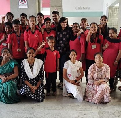 The amazing students of Shristi Special Academy, full of joy and excitement before their performance. Their energy is truly infectious.