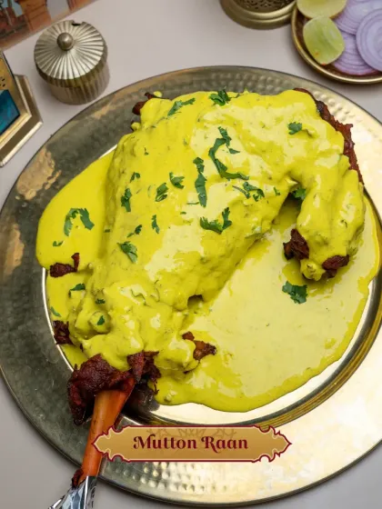 The majestic Mutton Raan, a centerpiece of our Ramadan Iftar Thaal.