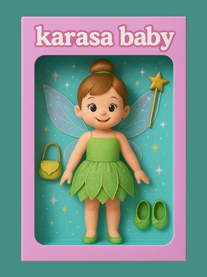 A little bit of faith, trust, and pixie dust. This Tinker Bell-inspired illustration shows how we can bring fairy magic to life with a custom-designed green petal dress and wings.