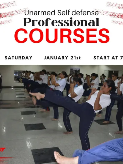 An announcement for our Unarmed Self-Defense Professional Courses. The surest way to succeed is to try one more time.