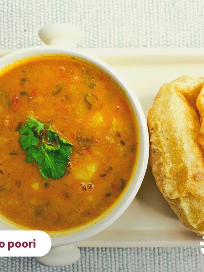 Piping hot Aloo Poori is pure joy on a plate. Fluffy, crispy pooris served with a tangy and flavorful potato curry. This is a weekend-worthy breakfast you can enjoy any day of the week.