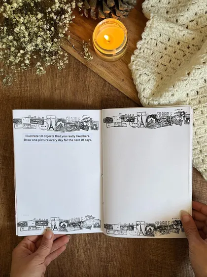 A prompt to illustrate 10 objects they really liked in their new home.