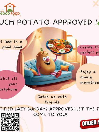 Couch potato approved. This checklist for a certified lazy Sunday has one simple solution: let the food come to you.