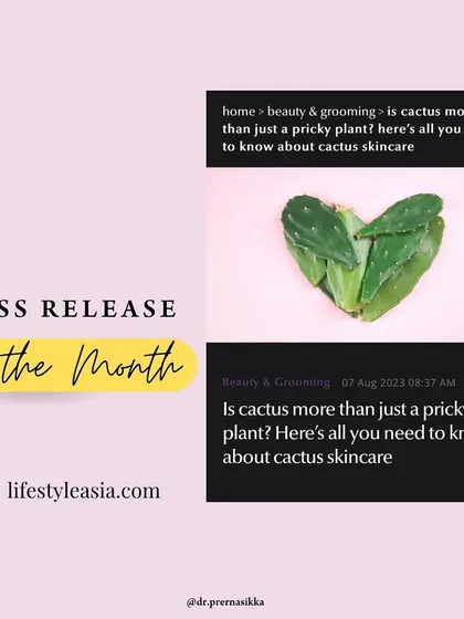 This is another view of my press feature in Lifestyle Asia discussing the benefits of cactus skincare.