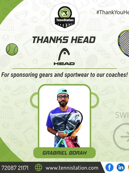 A huge thank you to HEAD Tennis for sponsoring our coaches with top-quality gear and sportswear. Their support helps our team stay at the top of their game.