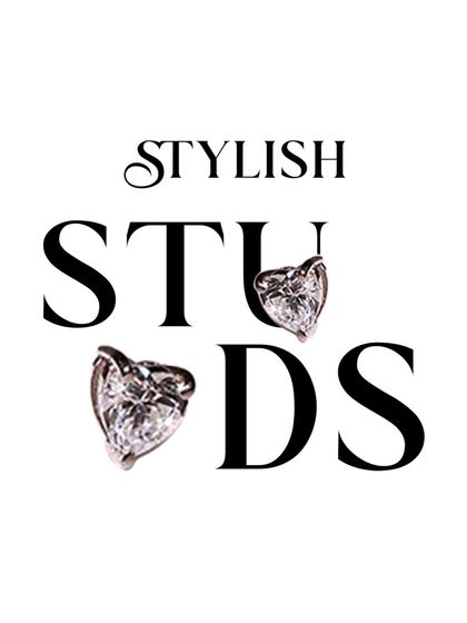 Small studs, big style. These heart-shaped solitaire studs are a simple way to add a touch of love to your everyday look.