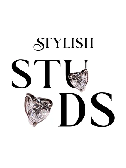 Stylish studs for a big impact. These heart-shaped solitaire studs are a beautiful and timeless addition to any jewellery collection.