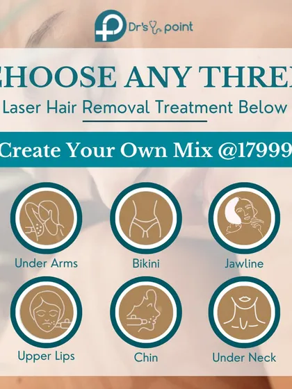 I offer flexible packages to suit your needs. You can create your own mix-and-match treatment plan for popular areas like the underarms, bikini line, or face, making permanent hair reduction an affordable and customized option.