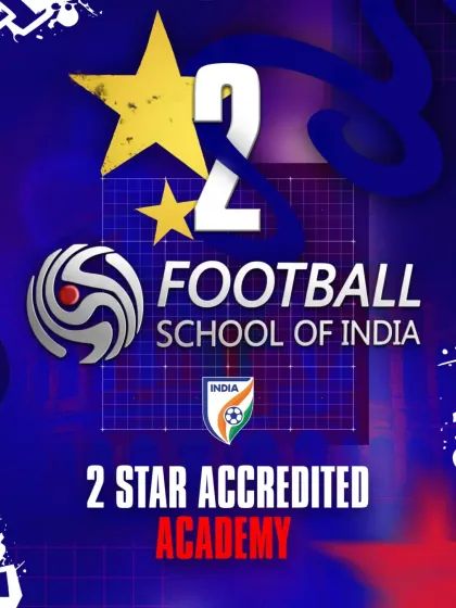We are proud to be a 2 Star Accredited Academy, a recognition of our commitment to high-quality grassroots football training. This official accreditation from the All India Football Federation marks our continuous progress and dedication to excellence.