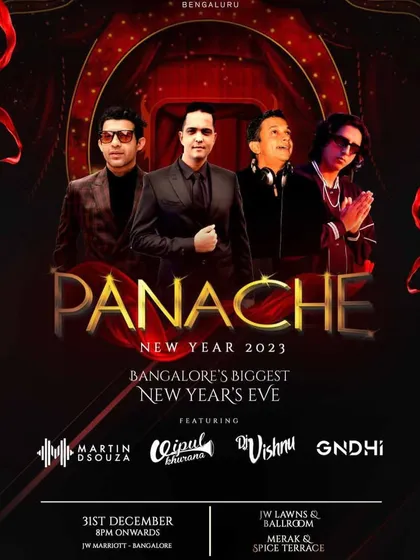 Another look at the star-studded lineup for the 'Panache' New Year's Eve party, one of the biggest celebrations in Bangalore.