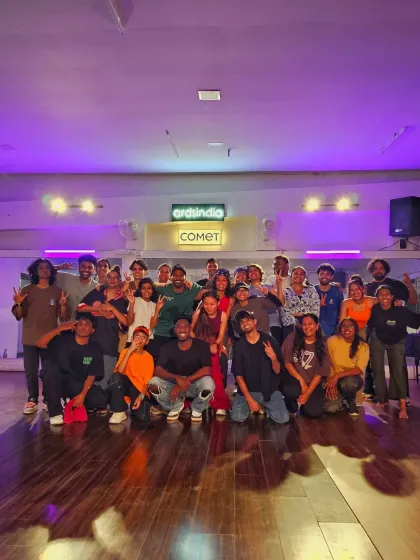 A group photo from the Deepshri x Rakesh collab class, celebrating a great session.