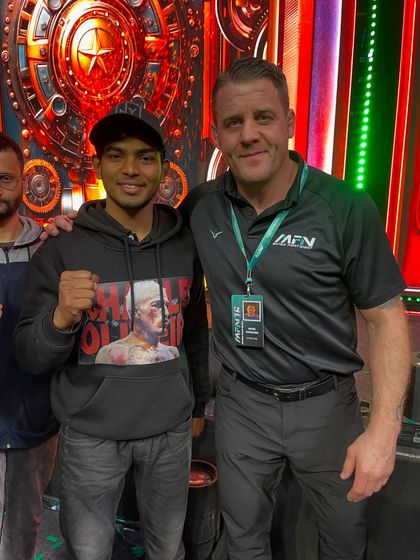 With legendary MMA referee Marc Goddard. It's an honor to meet and learn from the best in the sport.