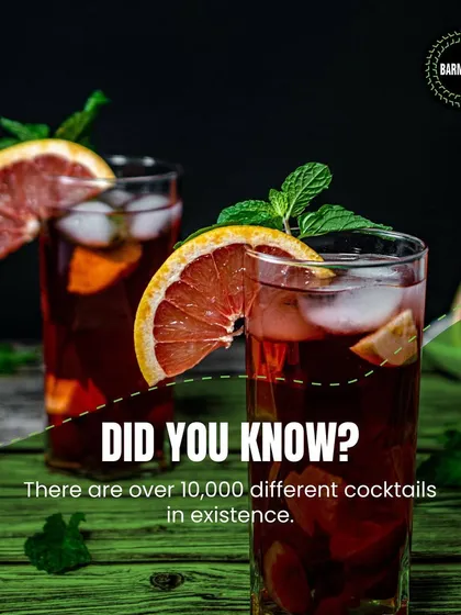 A little bit of trivia for you. With over 10,000 different cocktails in existence, my team and I are always learning and ready to mix up something new for you.