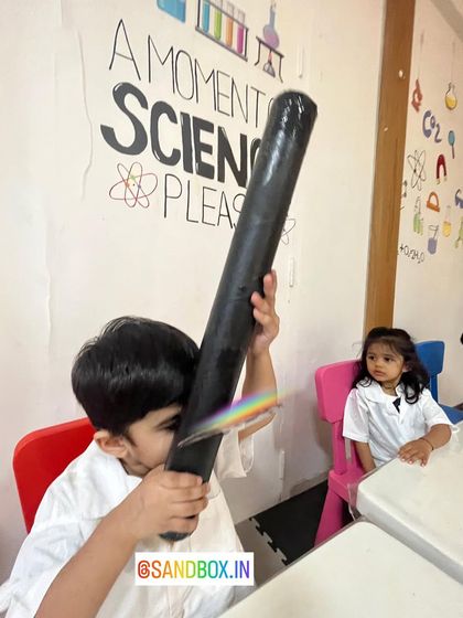 Even our youngest scientists can explore the properties of light. This experiment is simple to set up but provides a big "wow" moment for everyone involved.
