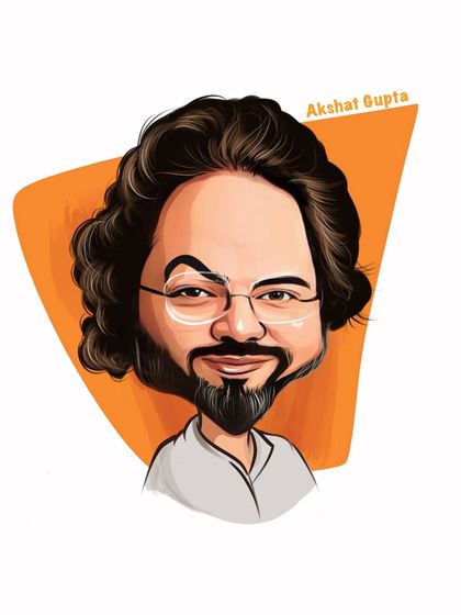 I was thrilled to draw Akshat Gupta, a best-selling author and screenwriter, at the literature festival in Nagpur.